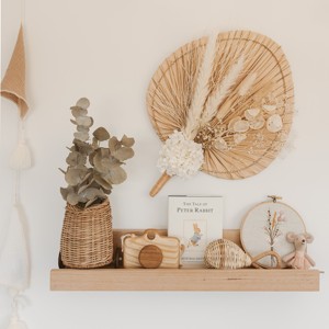 Abanico de mano de hoja de palma con el precio más barato más vendido, abanicos naturales para decoración de bodas y regalos de novia, logotipo personalizado al por mayor disponible - Product Image 5