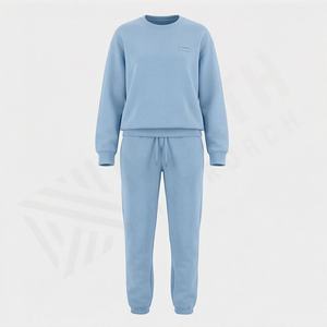 Ensemble de survêtement deux pièces pour femmes de qualité supérieure, 100% coton, motif de personnage, hauts courts, athlétique, gym, course à pied, jogging - Product Image 1
