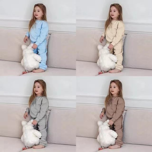 Conjunto de Chándal de Forro Polar con Capucha para Adultos, Talla Grande, Personalizado, Sudadera para Niñas y Niños, Pantalones Deportivos, Conjunto de Dos Piezas, Ropa de Invierno Cálida e Informal - Product Image 3