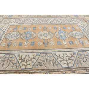 Alfombra Vintage de 10.5x13.5 pies, Alfombra Turca Extra Grande, Alfombra de Lana Marrón Azul Camuflaje - Product Image 5