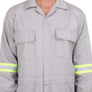 Combinaison de travail haute visibilité antistatique imperméable réfléchissante avec logo personnalisé en polyester pour travaux de construction - Product Image 5