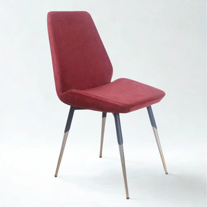 Silla de comedor moderna CALINA, tela de algodón, patas de metal – Apta para interiores de hogares y todo tipo de espacios comerciales - Product Image 2