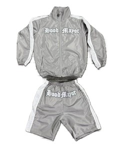 Conjunto corto cortavientos con logotipo personalizado para hombre, nailon transpirable cómodo, precio razonable al por mayor para el verano - Product Image 1