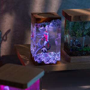 Lámpara de Resina Epoxi Personalizada, Lámpara de Resina Epoxi, Lámpara de Arte de Madera y Resina, Lámpara de Noche Personalizada, Regalo Hecho a Mano, Cumpleaños - Product Image 1