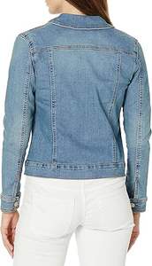 Veste Denim Hiver Homme Manches 3/4 Col Montant Rétro Bleu Clair 100% Coton - Product Image 5