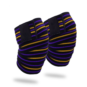 Bandes de genou en coton élastique pour l'entraînement aux squats, l'haltérophilie, la protection des genoux lors des soulevés de terre, unisexe, fitness, powerlifting - Product Image 5