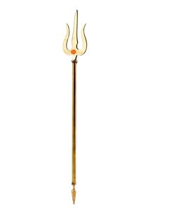 Handmade Golden Brass Holy <b>Shiva</b> Trishul With Handle Sculptures Figurine <b>Statue</b> Statement Pieces Decor Gift Items - Product Image 6