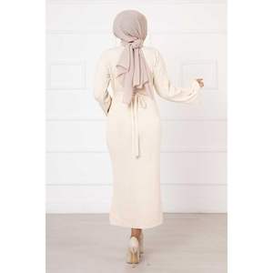 Robe perlée épaule Ecru - Product Image 5