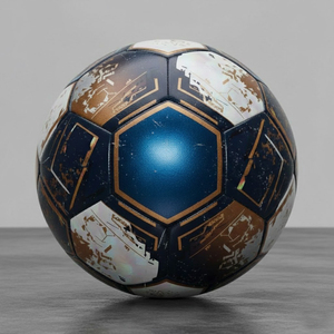 Mini ballon de football en PVC de qualité supérieure pour enfants et tout-petits, pliable, pour usage domestique, cousu à la machine, avec pompe et boîte cadeau - Product Image 2