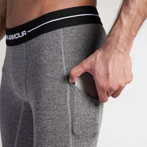 GA <b>Compression</b> <b>Men's</b> 3/4 Pants Grey Leggings - Product Image 6