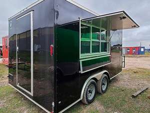 Remorque alimentaire rapide à 4 roues, cadre en acier inoxydable, résistant à la rouille, restauration commerciale, garantie de 2 ans, alimentation intégrée - Product Image 4