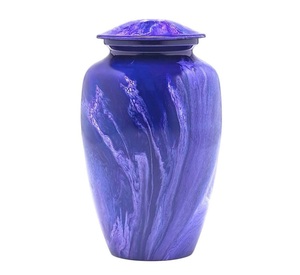 Urna Funeraria para Cenizas, Diseño de Agua en Movimiento, Color Azul, Personalizable, de Aluminio, con Capacidad de 220 Pulgadas Cúbicas - Product Image 6