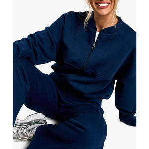 Survêtement pour femmes en gros OEM à vendre, meilleure qualité, 100% coton, survêtement d'entraînement et de jogging - Product Image 3