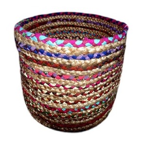 Modern Style Circle Shaped Eco-Friendly <b>Jute</b> <b>Basket</b> Planter with Flexible Design for Multi-Purpose Use - Product Image 1