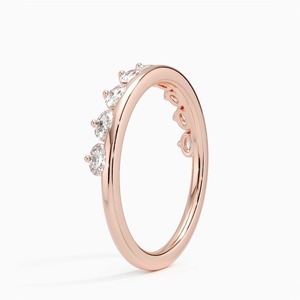 Anillo de Compromiso de Diamantes Cultivados en Laboratorio con Corte Ovalado Este-Oeste de Oro de 18K, Anillos de Media Eternidad, Joyería de Personalidad para Mujer, Gran Venta - Product Image 4