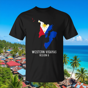 Proud Pinoys T-Shirt Featuring Western Visayas <b>Map</b> for Promotional Use - Product Image 3
