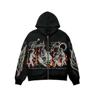 Sudadera con Capucha de Invierno, Estilo Vintage, Holgada, con Cierre, Personalizada con Serigrafía |   100% Algodón de Felpa |   Hombro Caído |   Unisex Informal - Product Image 5