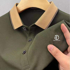 Venta al por mayor de verano de los hombres de manga corta Camiseta Casual de negocios de moda suelta bordada POLO camisa deportiva para los hombres - Product Image 2