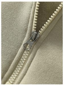 Sudadera con capucha de algodón polar de alta calidad para hombre, con media cremallera, transpirable, ecológica, tallas grandes, estilo urbano, color liso, personalizable. - Product Image 3