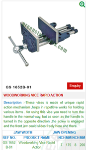 Acción rápida GS 1652B-01 Carpintería Vice Herramientas de joyería para joyeros - Product Image 2