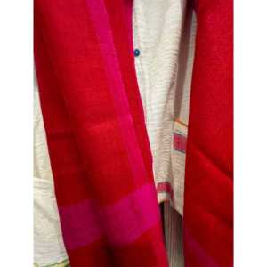 Écharpe Pashmina Rouge Piment et Rose Néon, Châle Ethnique et Foulards – Nouveauté - Product Image 2