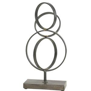 Escultura de mesa de metal hecha a mano de gama alta con pulido suave decorativo para espacios de trabajo de hogares modernos o Ideas de regalos creativos - Product Image 1