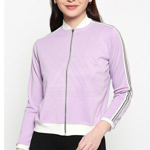 Chaqueta Bomber de manga larga con cuello de pie para mujer, chaqueta Bomber de alta calidad 2024 para mujer - Product Image 1
