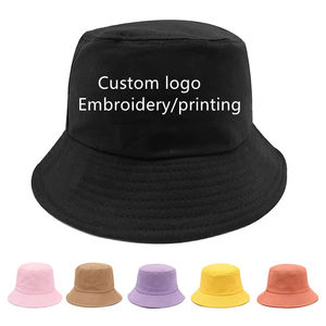 Wholesale 2025 Custom Logo Printed Cotton <b>Bucket</b> <b>Hats</b> Unisex Character 100% Cotton <b>Bucket</b> <b>Hat</b> - Product Image 1