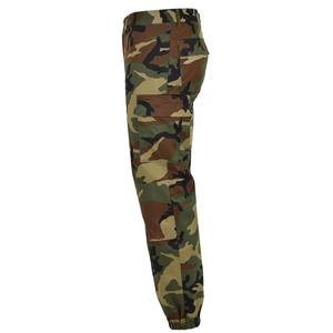 Men's Rugged Woodland Camouflage <b>Cargo</b> <b>Pants</b> with <b>Elastic</b> Cuffs, Multi-Pocket Utility Design, and Durable Fabric - Product Image 4