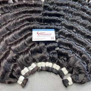 Prêt en Stock 100% Vietnamien Remy Cheveux Humains Tissage Extensions Lace Type Vapeur Vague Profonde Perruque Matériel En Vrac 8- 30 Pouces - Product Image 4