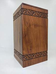 Cremación de madera para cenizas grandes urnas decorativas para cenizas caja de almacenamiento Rock Black diseño antiguo urna para cenizas funerarias para recuerdo - Product Image 2