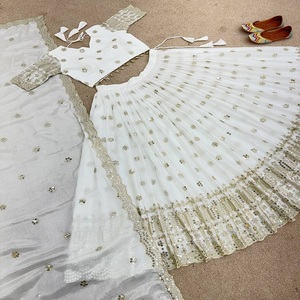 Georgette lehenga choli หนังเทียมหนักออกแบบล่าสุด - Product Image 4