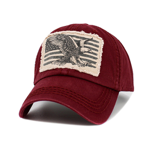 Verano Vintage desgastado lavado desgastado algodón gorra de béisbol camionero papá sombreros ajustable bandera americana gorras de malla - Product Image 2