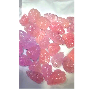 มอร์แกนไนท์สีชมพูธรรมชาติขนาด17-35มม. แกะสลักใบ527ซม. พลอยหลวมคุณภาพสูงจำนวน26ชิ้นทำให้เรา $127 - Product Image 1