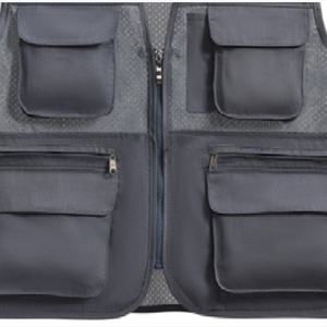 เสื้อกั๊กนิรภัยสำหรับผู้ชายชุดทำงานสีสะท้อนแสงสีทึบผ้าโพลีเอสเตอร์100% - Product Image 4