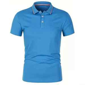 Alta calidad OEM hombres 100% algodón sólido ganchillo para camisa con bolsillo logotipo personalizado manga corta - Product Image 3