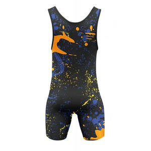 ชุดมวยปล้ำแบบสั่งทำพิเศษสำหรับเด็กและผู้ใหญ่ แบบคอต่ำ ชุดมวยปล้ำลำลองสำหรับผู้ชาย - Product Image 3