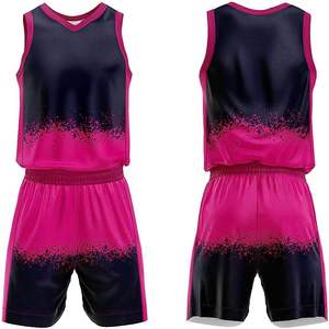 Ensemble d'uniformes de basket-ball grande taille antibactériens évacuant l'humidité Maillot en tissu à mailles ventilées sublimé personnalisé - Product Image 3