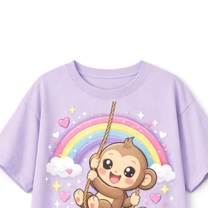 T-shirts pour enfants 100% coton, doux, respirants, à manches courtes, col rond, écologiques, décontractés pour l'été, pour garçons et filles, haut confortable - Product Image 3