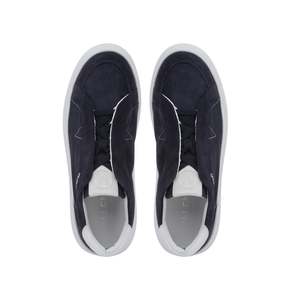 Pour les baskets en daim Valentino Rey - Chaussures de style basketball bleues - Product Image 4