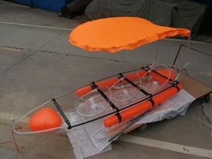 Kayak transparent en polycarbonate à fond de verre, canoë <span class=keywords><strong>portable</strong></span>, kayak de tourisme pour lacs et rivières, sports nautiques - Product Image 6