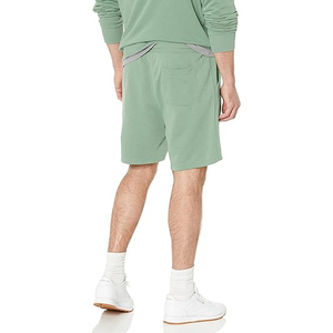 Pantalones Cortos de Lana para Hombre, Corte Holgado, Color Sólido, Casuales, Cómodos, Cintura Elástica, Tela Ligera y Suave - Product Image 2