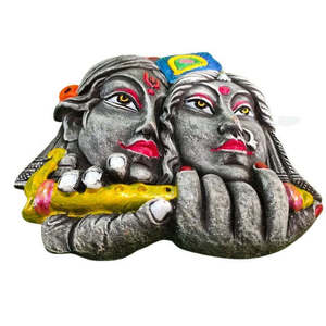 Mukherjee Artisanat Artisanat-Fer forgé Terracotta Tenture murale Pièce maîtresse Luxe-Design traditionnel Abstrait Radha Krishna - Product Image 4