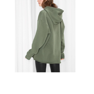 Sweat-shirt à capuche oversize pour femme, en coton molletonné, avec poche, personnalisable avec logo, pour l'hiver, décontracté, de BD - Product Image 6