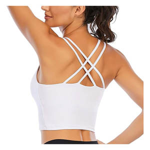 Venta al por mayor OEM nuevo personalizado último estilo de alta calidad ajuste holgado sólido gimnasio Crop Tops mujeres Spandex/algodón transpirable - Product Image 5