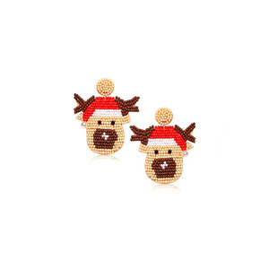 Meilleur Design Argent Citrouille Crâne Boucles D'oreilles Plaqué Or avec des Herbes Numéro Forme Diamant En Gros Accessoires De Noël Inde - Product Image 6