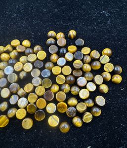Cabujón de ojo de tigre redondo liso Natural de alta calidad, gemas sueltas de 10mm-20mm para la fabricación de joyas, piedras preciosas al por mayor - Product Image 2