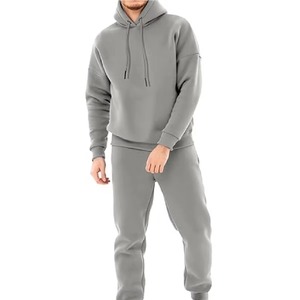 New Design Men Winter Streetwear Jogger Sets <b>Tracksuit</b> Hoodie Sweatsuits 100% Cotton Breathable - Product Image 4