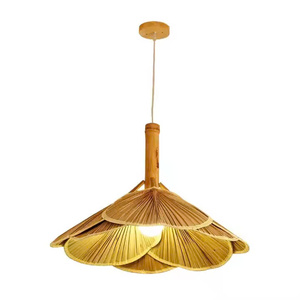 Ventilador de radios decorativos artesanales de bambú con luces Diseño único y elegante para decoración del hogar - Product Image 1