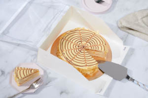 Boîte alimentaire en papier kraft en gros avec fenêtre transparente, étanche, pour pâtisserie, gâteaux et plats à emporter, personnalisable avec logo - Product Image 2